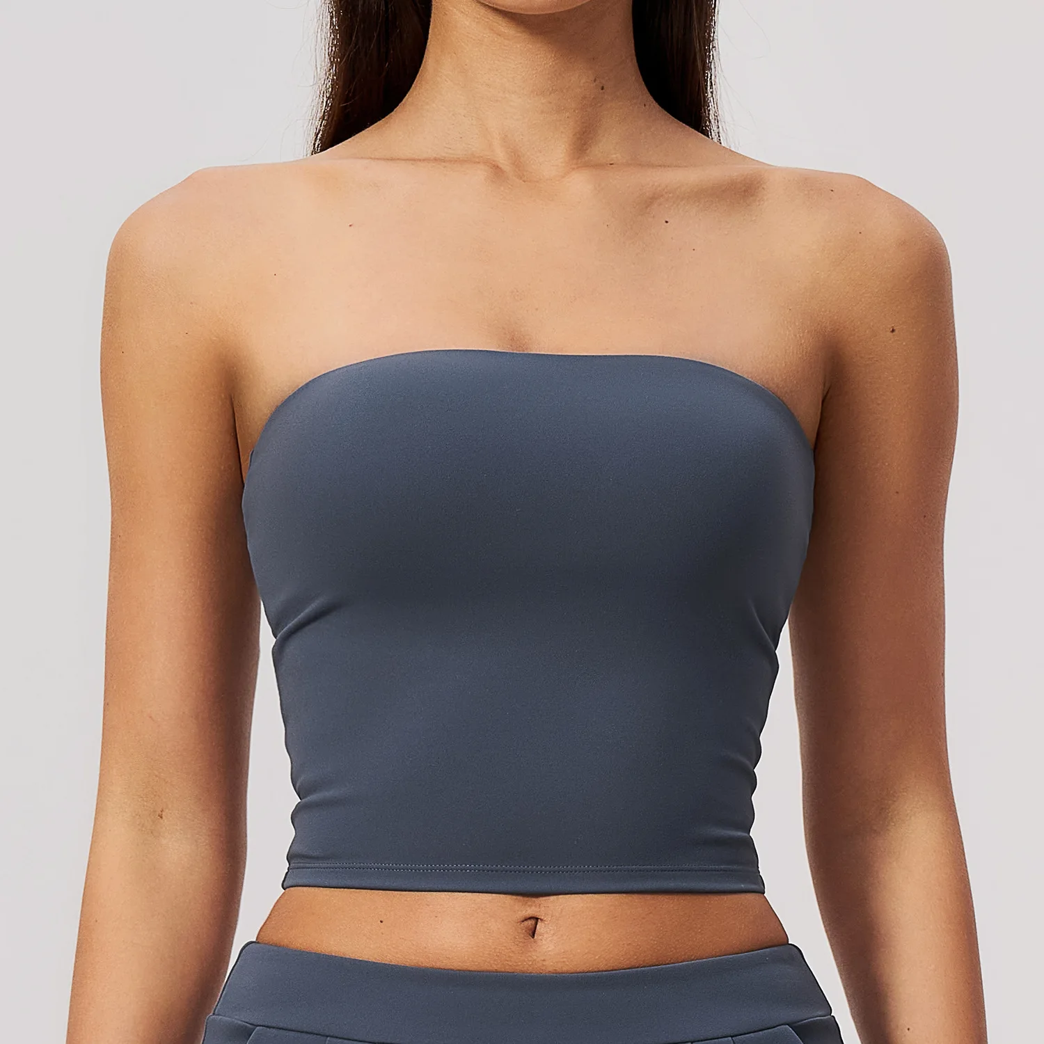 Yoga Bra Women's Strapless Backless Fitness Vest Running Workout Gym Tank Top Push Up Sports Underwear Padded Tube Crop Top Acti