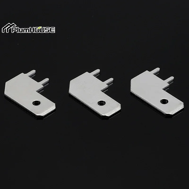 50pcs 4.8/6.3 Flag-shaped Inserts PCB Circuit Board Insert PCB L-shaped Corner Solder Thickness 0.8mm Welding Sheet