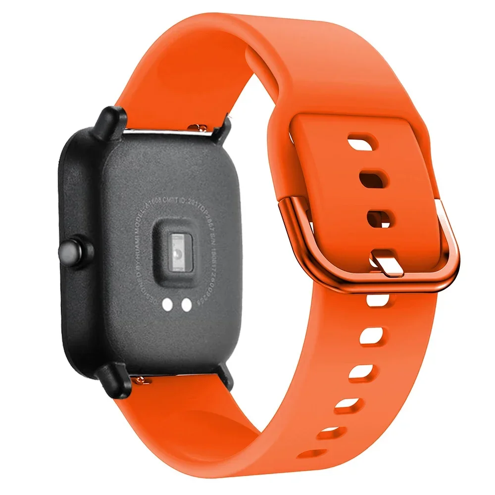 20mm Silicone Strap For Xiaomi Huami Amazfit Bip Lite Bip U/S Pop Smart Watch Band For Amazfit GTS 4 3 2 Galaxy Watch 7/FE 6 5 4