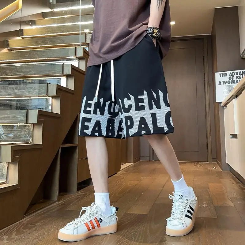 

Trendy Men Fashion Shorts Summer Casual Heavyweight 5-Inch Thin Youth Straight Leg Basketball Sports Comfortable Durable Wear