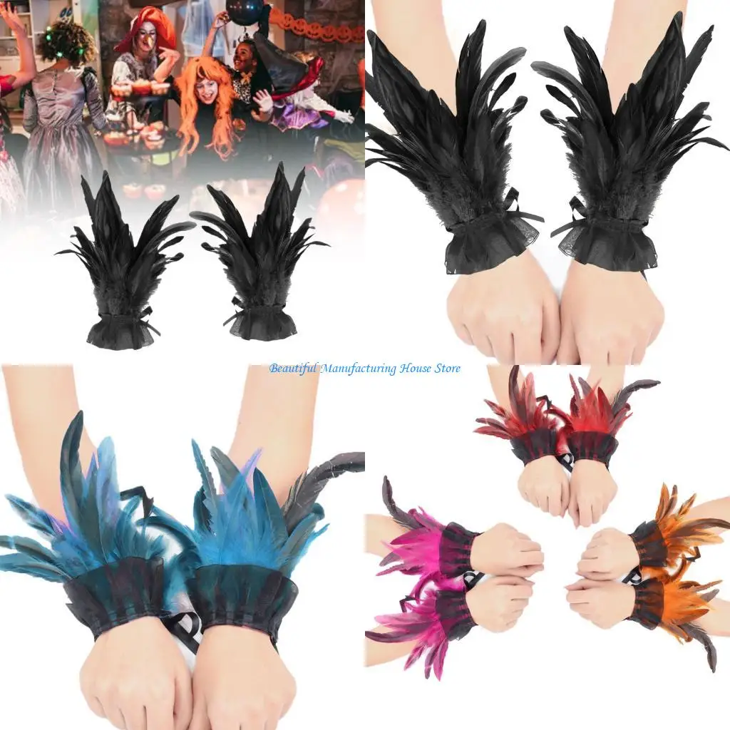 e56a-halloween-party-arm-sleeves-soft-wristbands-elegant-accessories