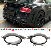 For Audi R8  V10 2010-2015 Upgrade AK Carbon Fiber Exhaust Tip oval Muffler Tail Pipe