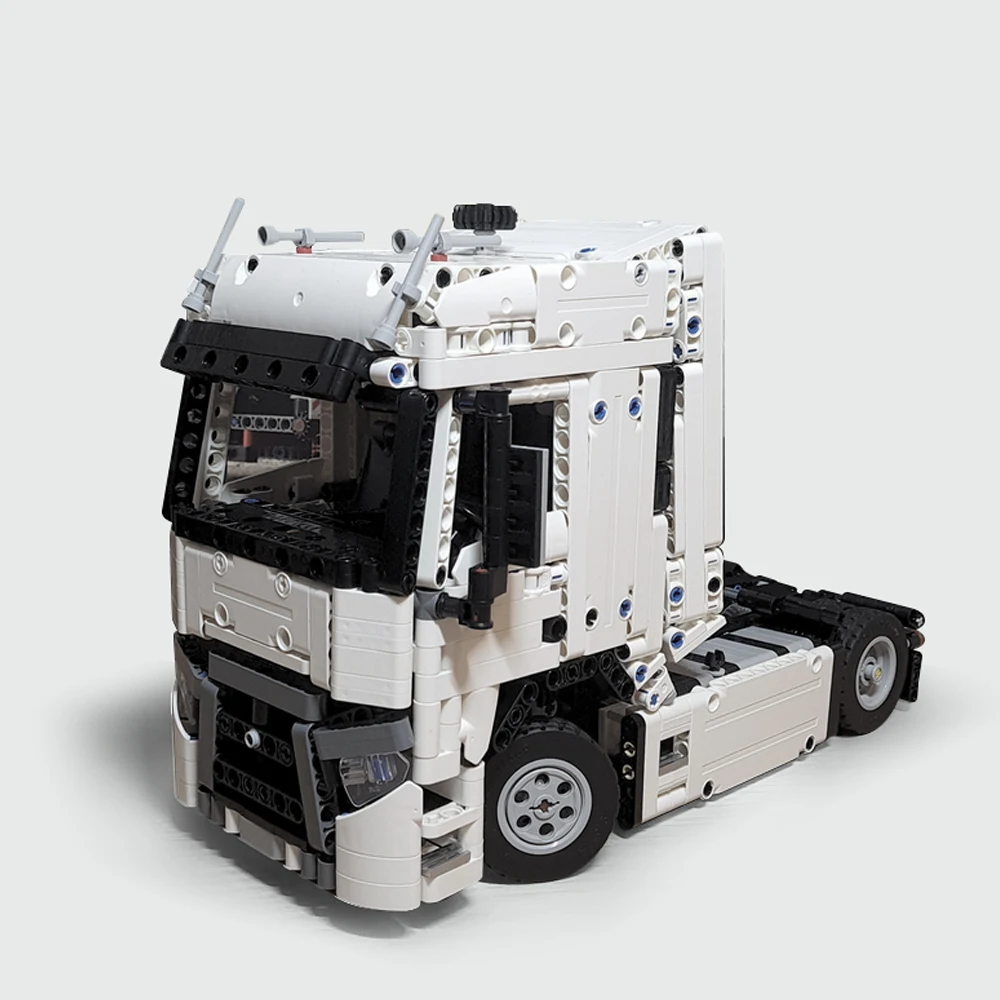 

1394PCS MOC White Truck Trailer Vehicle Transport Car Technology Module Building Blocks Assembly Children's Toy Boy Holiday Gift