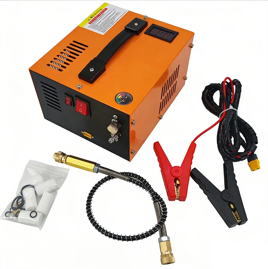 12V /220V Air Compressor Tire Inflator Portable Automatic Tire Pump 4500psi Auto Air Compressor High Pressure Air Pump