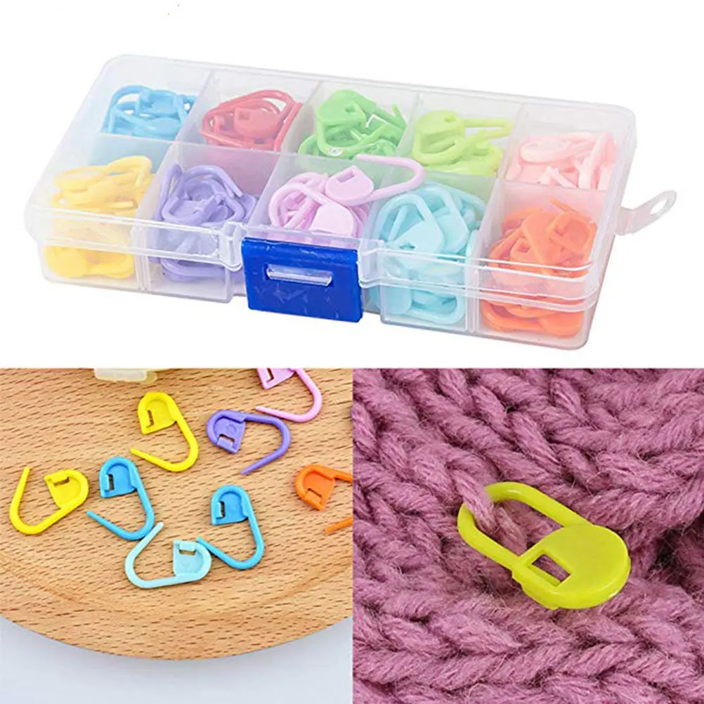 

120 Pcs Crochet Stitch Markers Knitting Accessories Holder Fastening Clip Clips