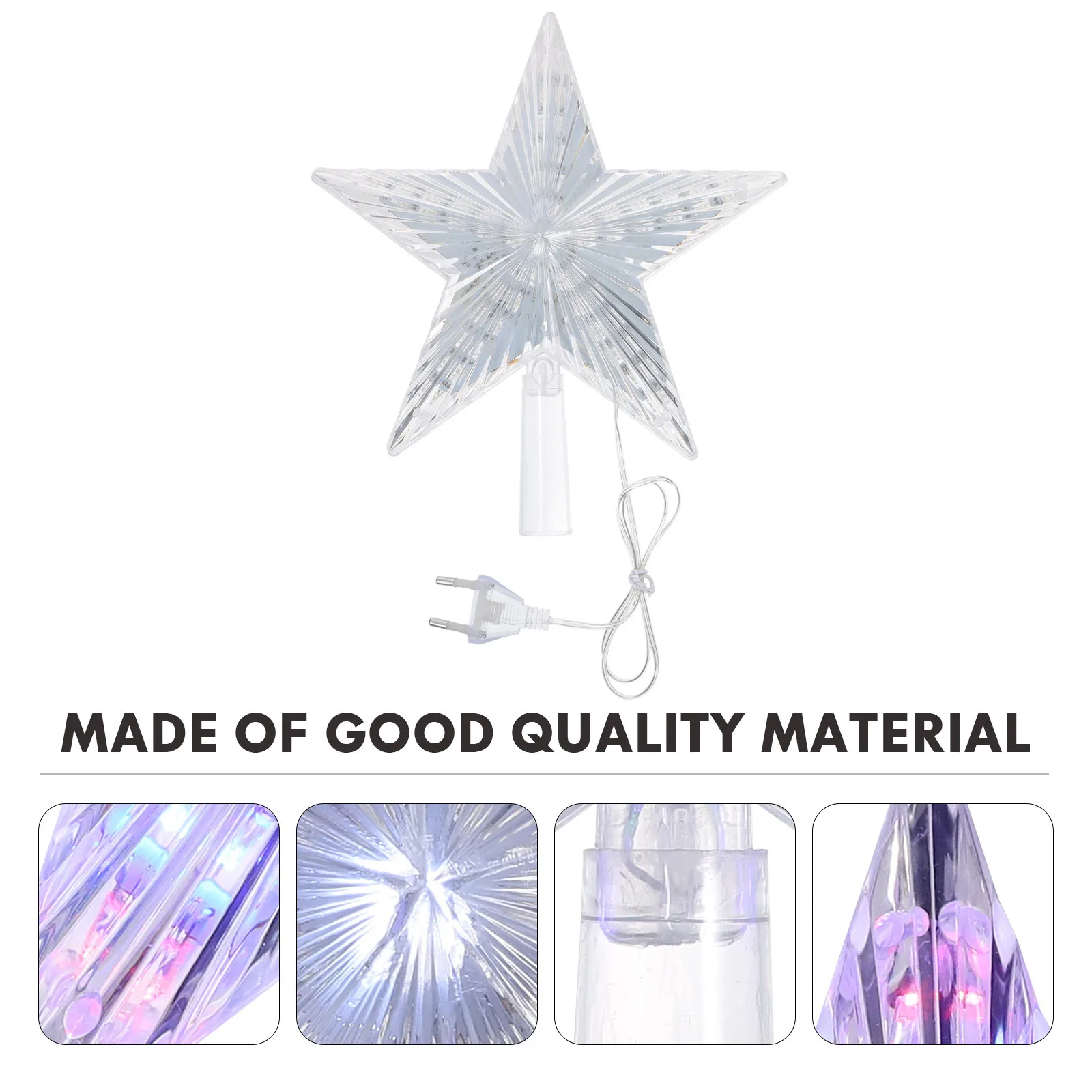 1 قطعة ضوء على شكل نجمة خماسية مضيئة الاكريليك شجرة عيد الميلاد ديكور متوهجة توبر لعيد الميلاد هدية حفلة العرض داخلي #6