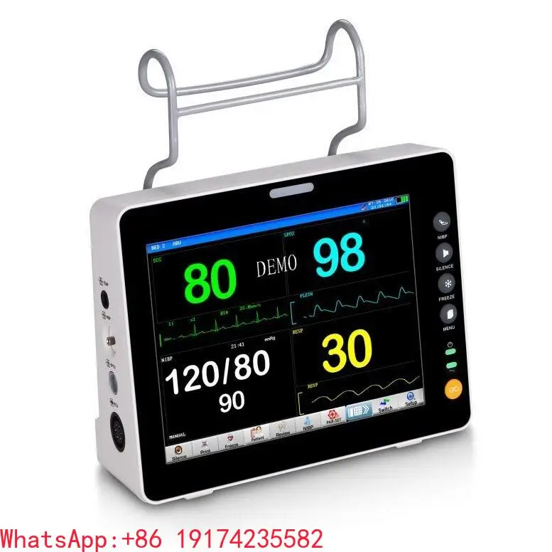 

Easy Ope-ration Accu-racy Porta-ble Multi Pa-rameter Mo-nitor Vet NI-BP EC-G Ox-