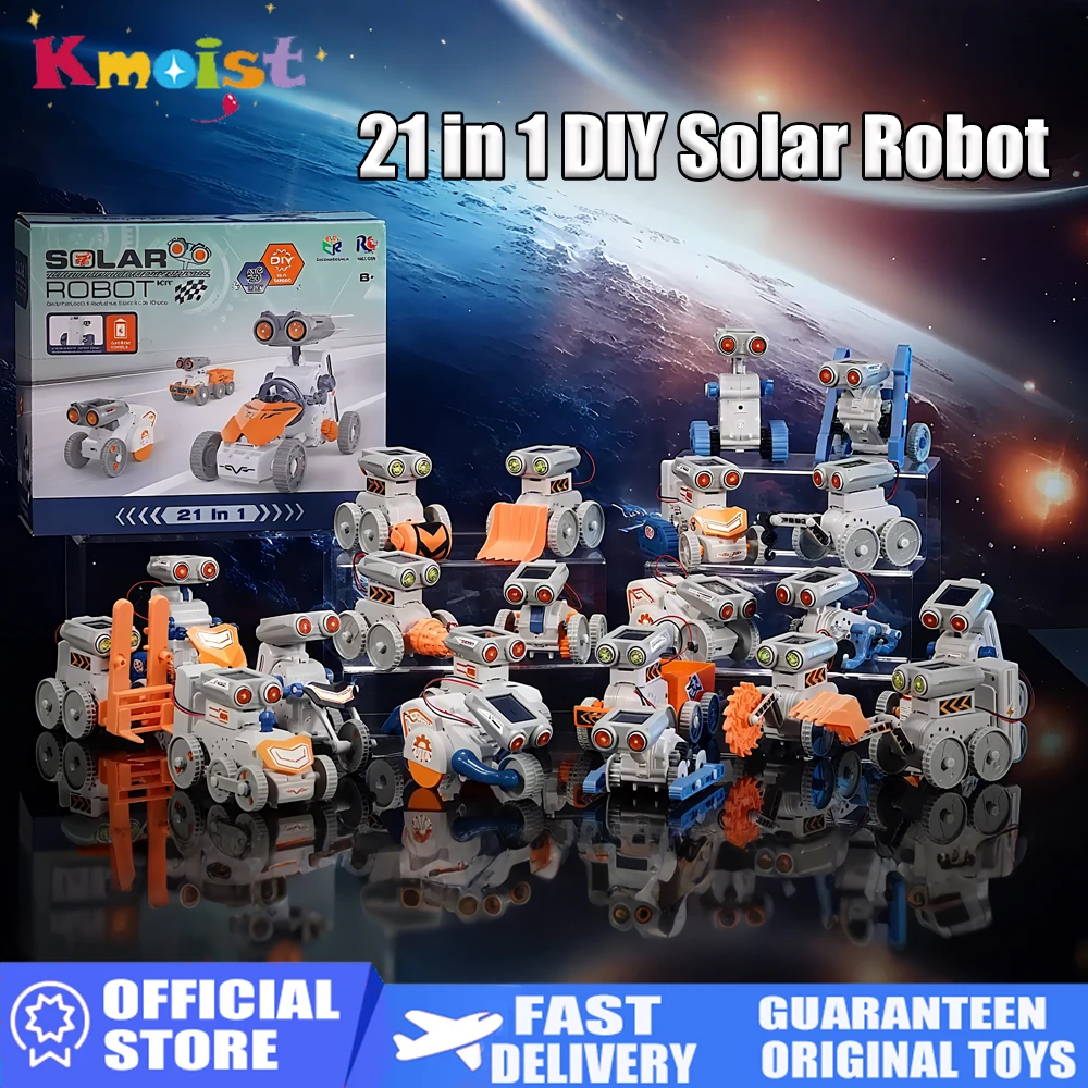 21 em 1 diy kit de construção robô solar criança educacional ciência engenharia brinquedo aprender robô tecnológico aprendizagem brinquedos energia solar