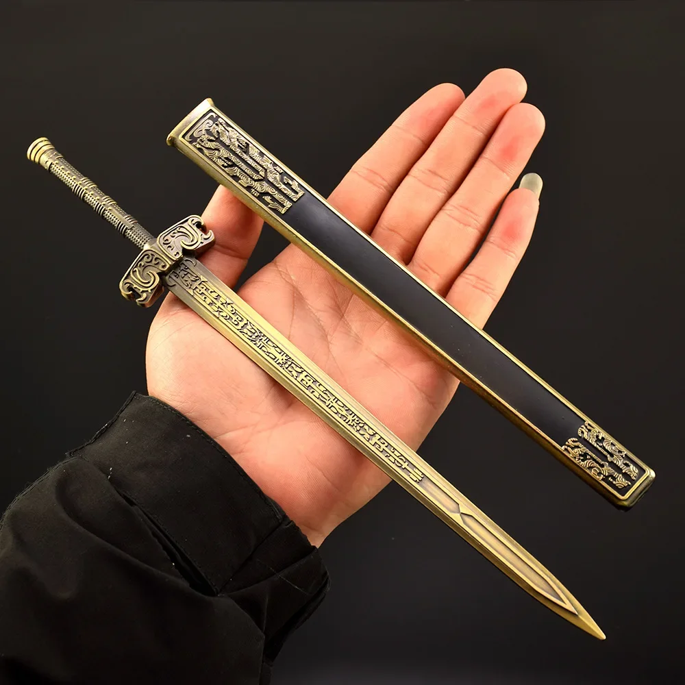 若者のための中国のアニメーション周辺機器,30cm,剣,金属製の手工芸品,装飾品,男の子のおもちゃ