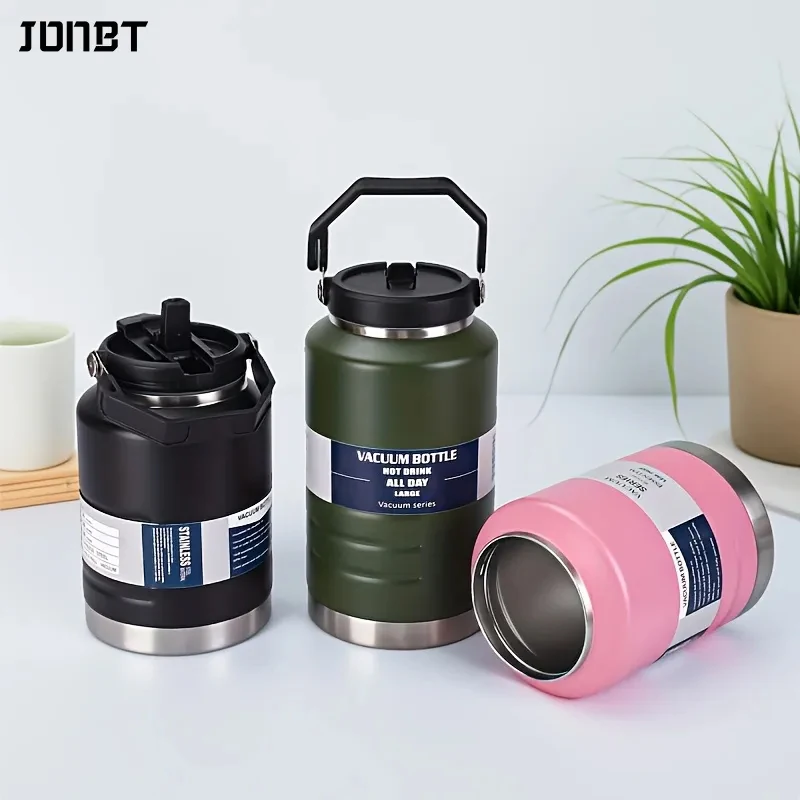 

1.5L/2.0L Stainless Steel Thermal Bottle With Handle Outdoor Camping Portable Sports Kettle Double-Wall Vacuum Insulated Bottles