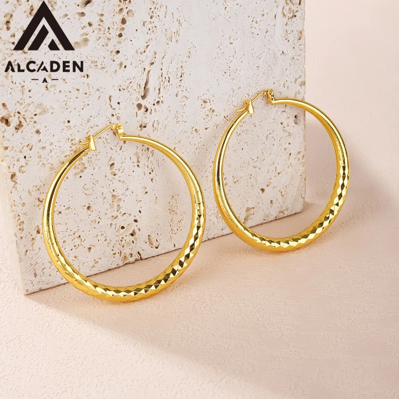 Новые металлические большие круглые серьги-кольца из нержавеющей стали 316L для женщин, преувеличенные круглые серьги C-образной формы, ювелирные изделия, подарки