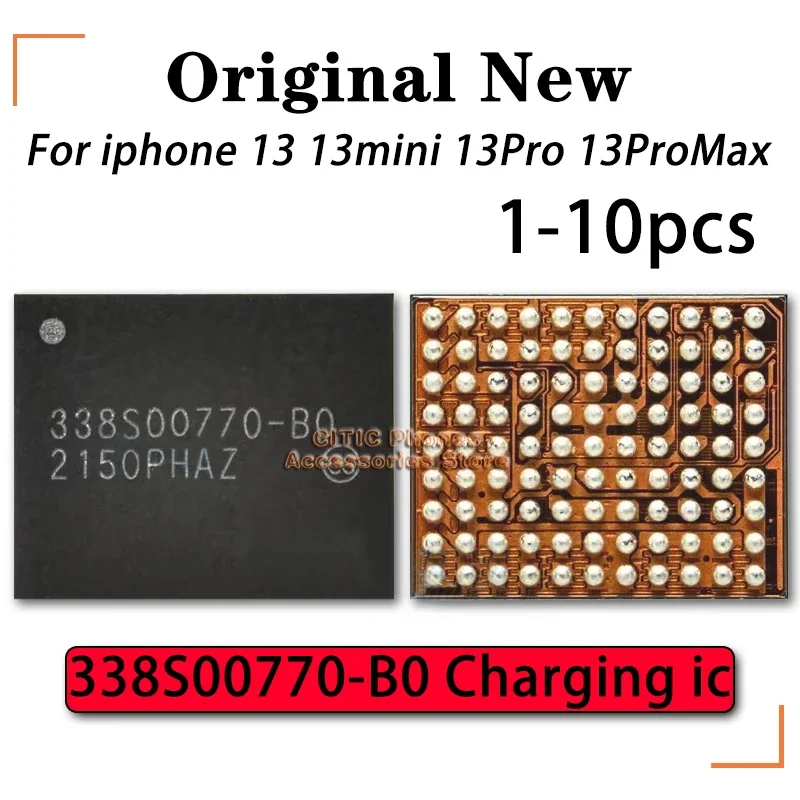 

1-30Pcs New original 338S00770-B0 338S00770 For iPhone 13 Pro Max Mini 13Pro 13ProMax Charger IC USB charging Online chip