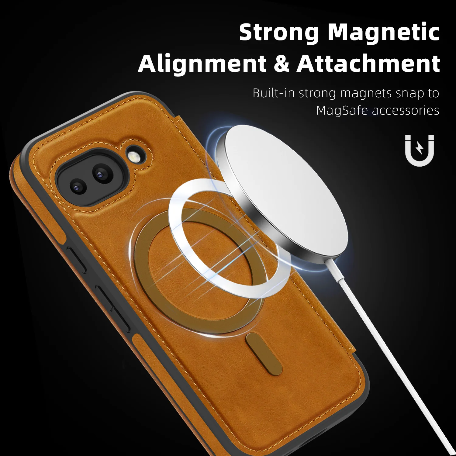 

For Magsafe Wireless Charging Magnetic Leather Phone Case For Google Pixel 10 9 Pro XL 9A 8 Translucent Matte Skin Hard PC Cover