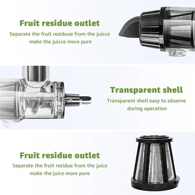 B02C-For Kitchenaid Stand Mixer Masticating Juicer Attachment, For Kitchenaidmixer Compatible, Slow Juicer A