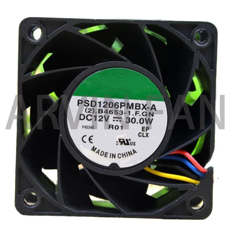 Miner Power Supply Refrigerador de ventilador de refrigeração, PSD1206PMBX-A, 6038, 6cm, 30W, 6038, Ant S7, S9, 60X60X38mm