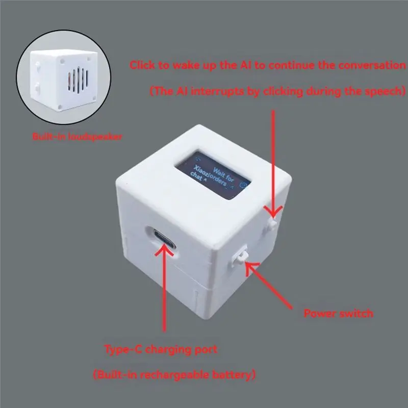 Smart-For Deepseek Xiaozhi AI Voice Chat Robot Box ESP32 C3 With 0.96 Inch OLED Display For AI Voice Chat Consultation view 4