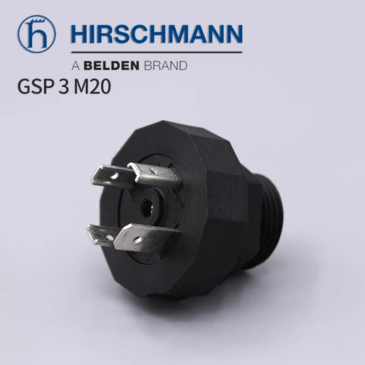 

Hirschmann GSP 3 M20 Pressure Sensor Socket Electro-hydraulic Control Solenoid Valve Plug 3+PE DIN EN175301-803 A Type