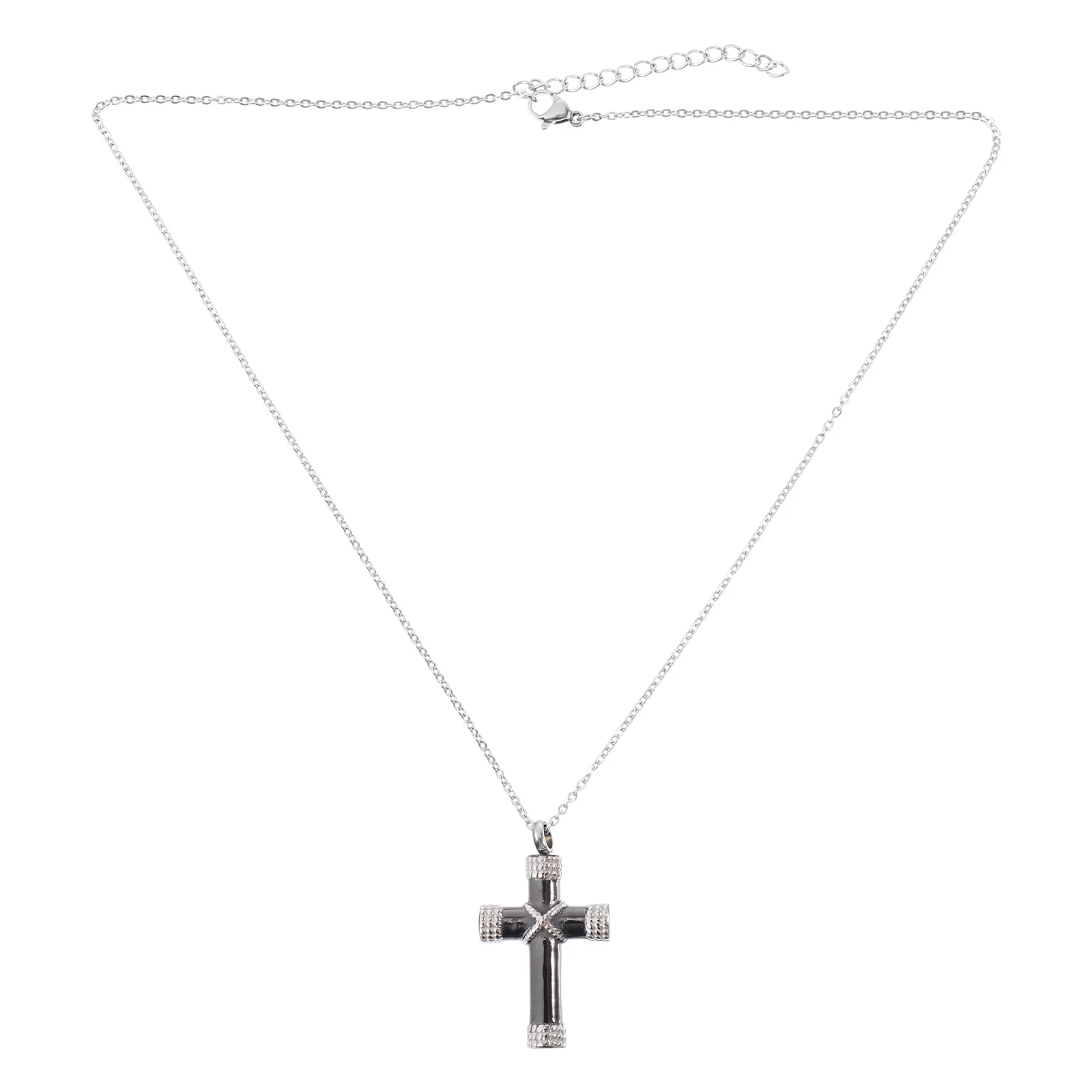 Asche Lagerung Anhänger Kreuz Urne Halskette Titan Stahl Nicht verformbare Asche Anhänger Halskette Feuerbestattung Schmuck Haustier Souvenir