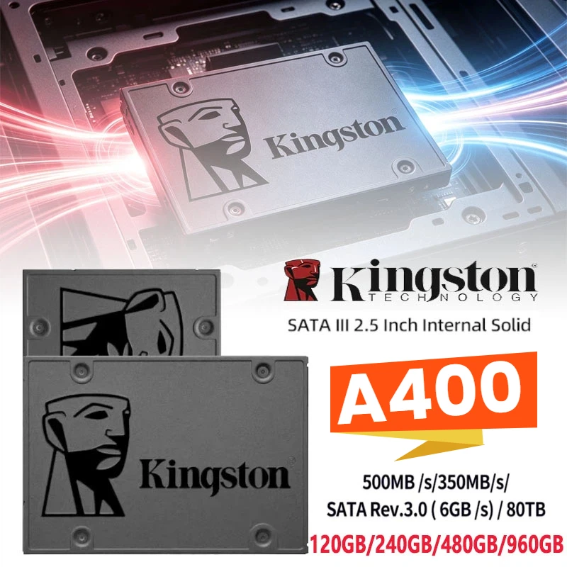 Kingston SSD Internal Solid State Drive A400 960GB 480GB 240GB 120GB 2.5 Inch SSDs SATA III HDD Hard Disk for Laptop Desktop PC