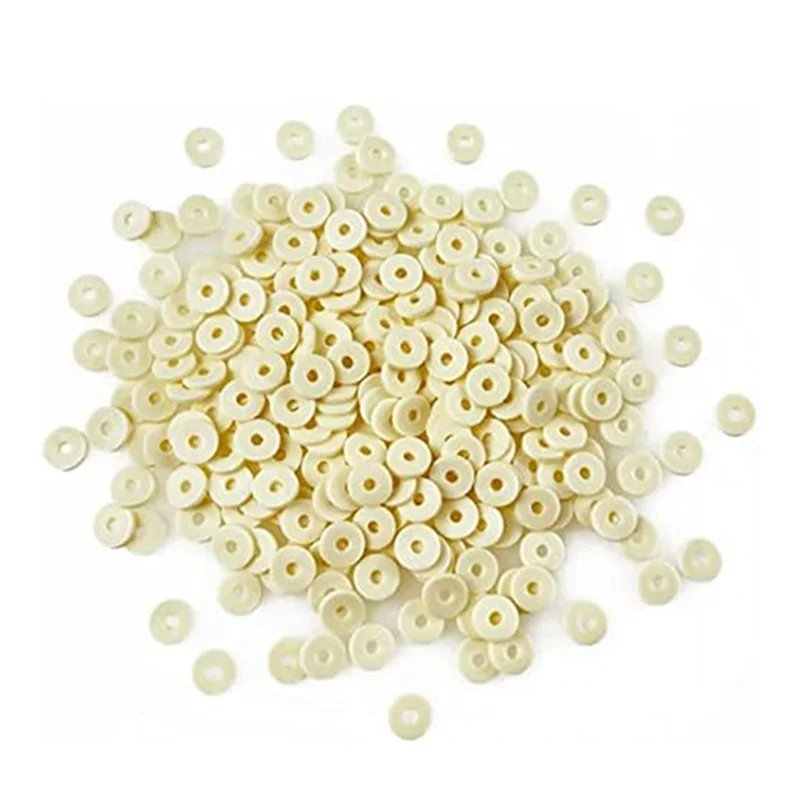 12500Pcs 6mm Clay Beads Flat Round Spacer Beads for Making Bracelet Necklace Earring Accessories DIY Handmade Craft