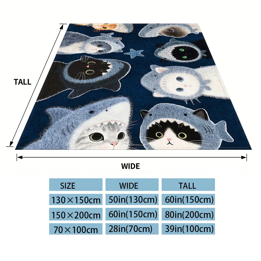 Shark cCat Nap Blanket,Flannel Blanket,Suitable For Sofas,Beds,Cars,Rooms,Offices,Camping,Exquisite Gift Blankets