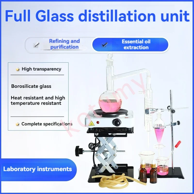 Séparateur d'extraction d'huile essentielle 500/1000ML, équipement de Distillation, Machine de Distillation d'eau, outil d'extraction de Purification