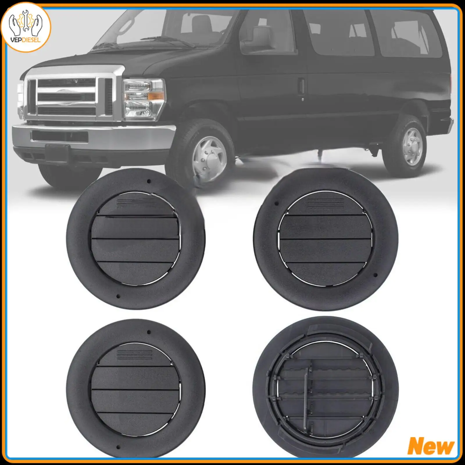 

4 шт. задний потолочный вентиляционный отверстие переменного тока на крыше для Ford E-350 Super Duty 2009-2017 9C2Z-19893-AD автомобильные аксессуары