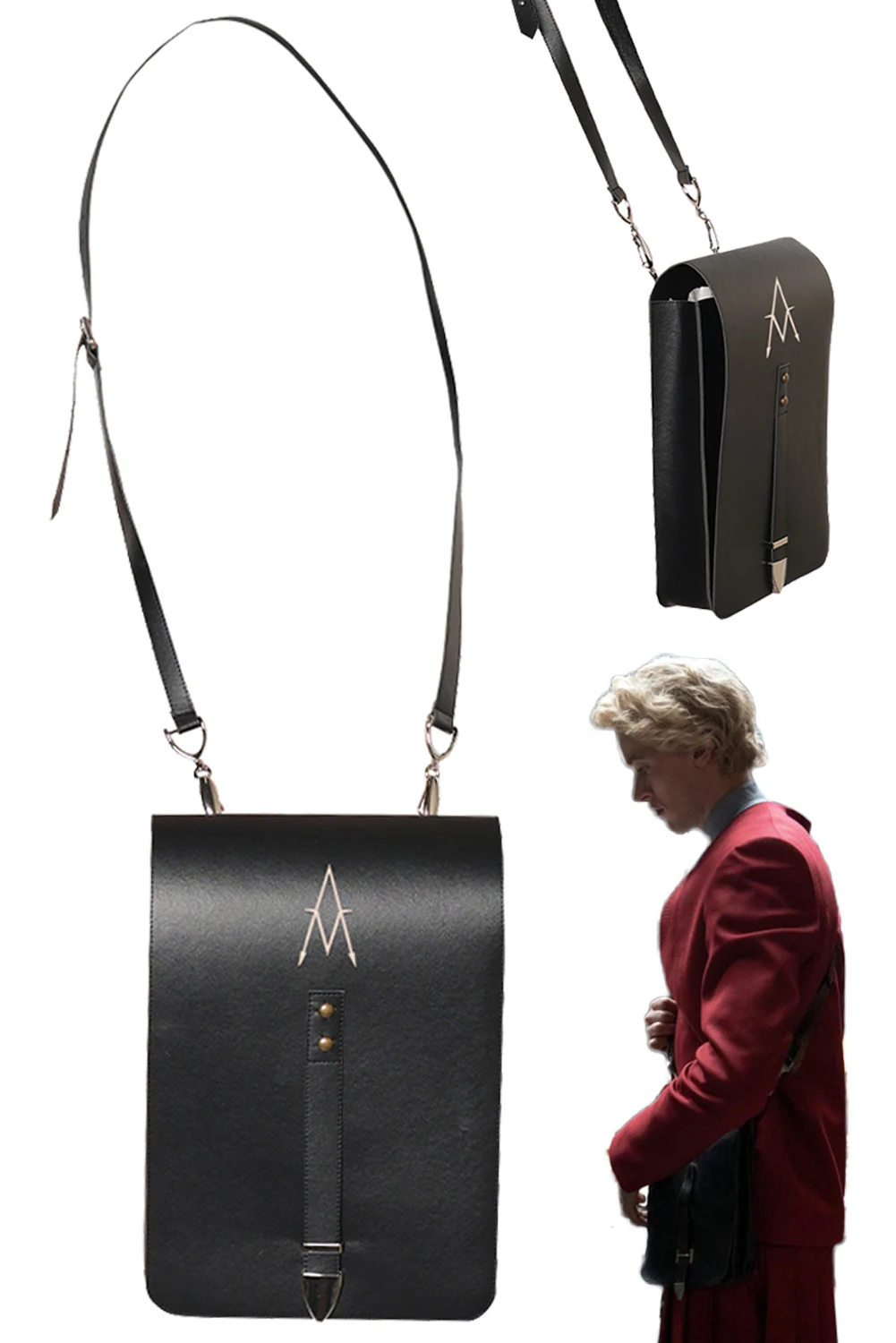 Coriolanus Snow Cosplay Bag 2023 film Hunger Cos gra akcesoria do kostiumów torba ze sznurkiem Halloween karnawałowe męskie rekwizyty