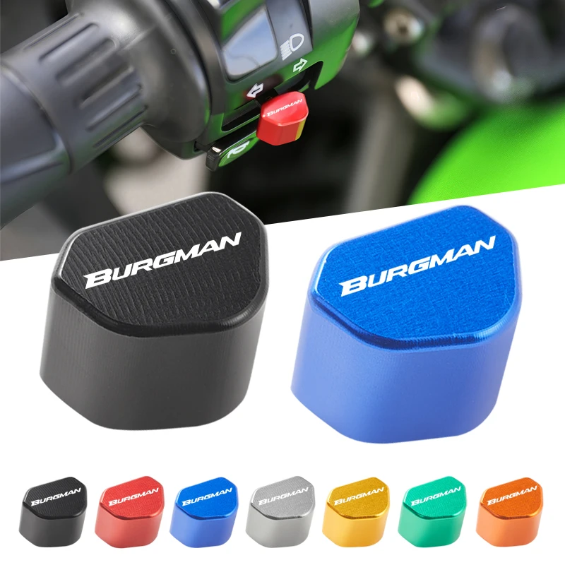Tutup Kunci Sakelar Sinyal Belok Tombol Sakelar Sepeda Motor Aluminium CNC untuk Suzuki AN200 AN250 AN400 AN650 Burgman AN 125 250 400 650