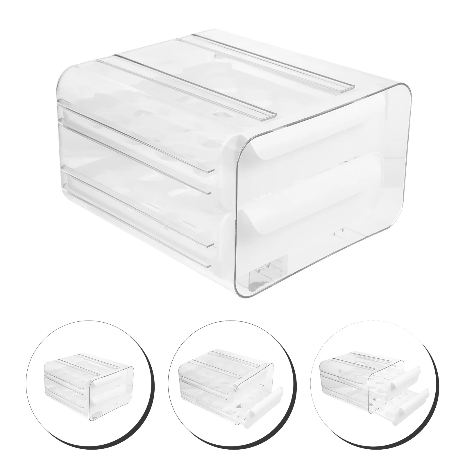 

1Pcs Refrigerator Food Storage Box Transparent Fresh-Keeping Drawer Type Large Capacity Fridge Organizer Food Preservation