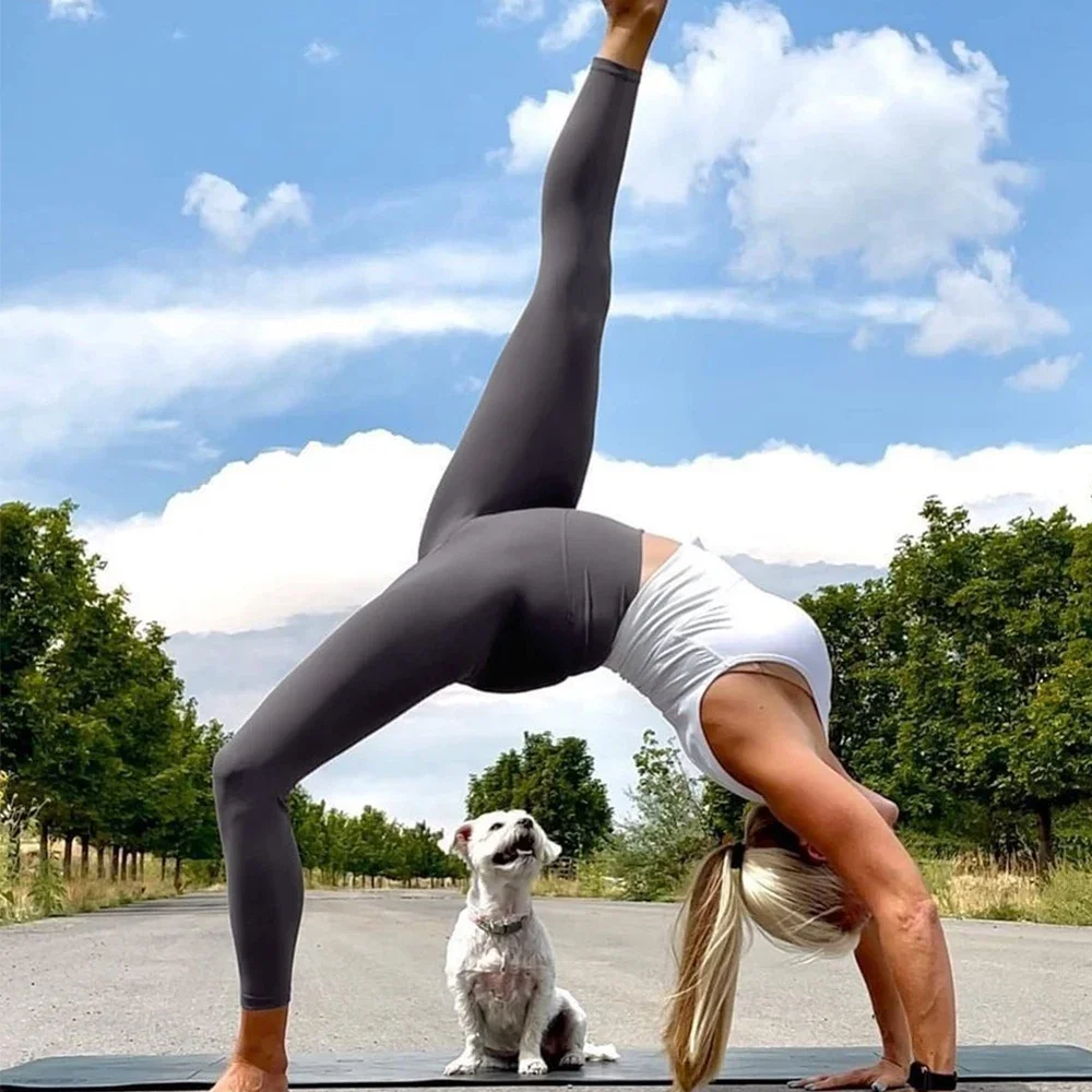 Pantalones de Yoga con bolsillo para mujer, mallas deportivas de cintura alta, elásticas, XXXL talla grande, 1 unidad