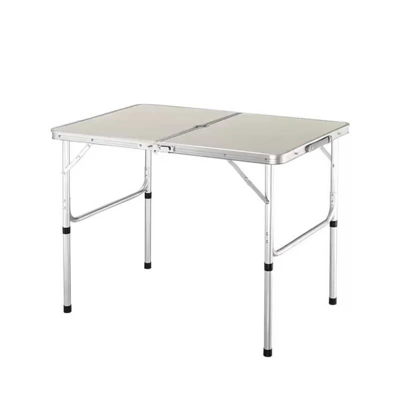 

Customized 90cm White Outdoor Picnic and Barbecue Table Portable Folding Camping Table Adjustable,Factory Directpromote sales