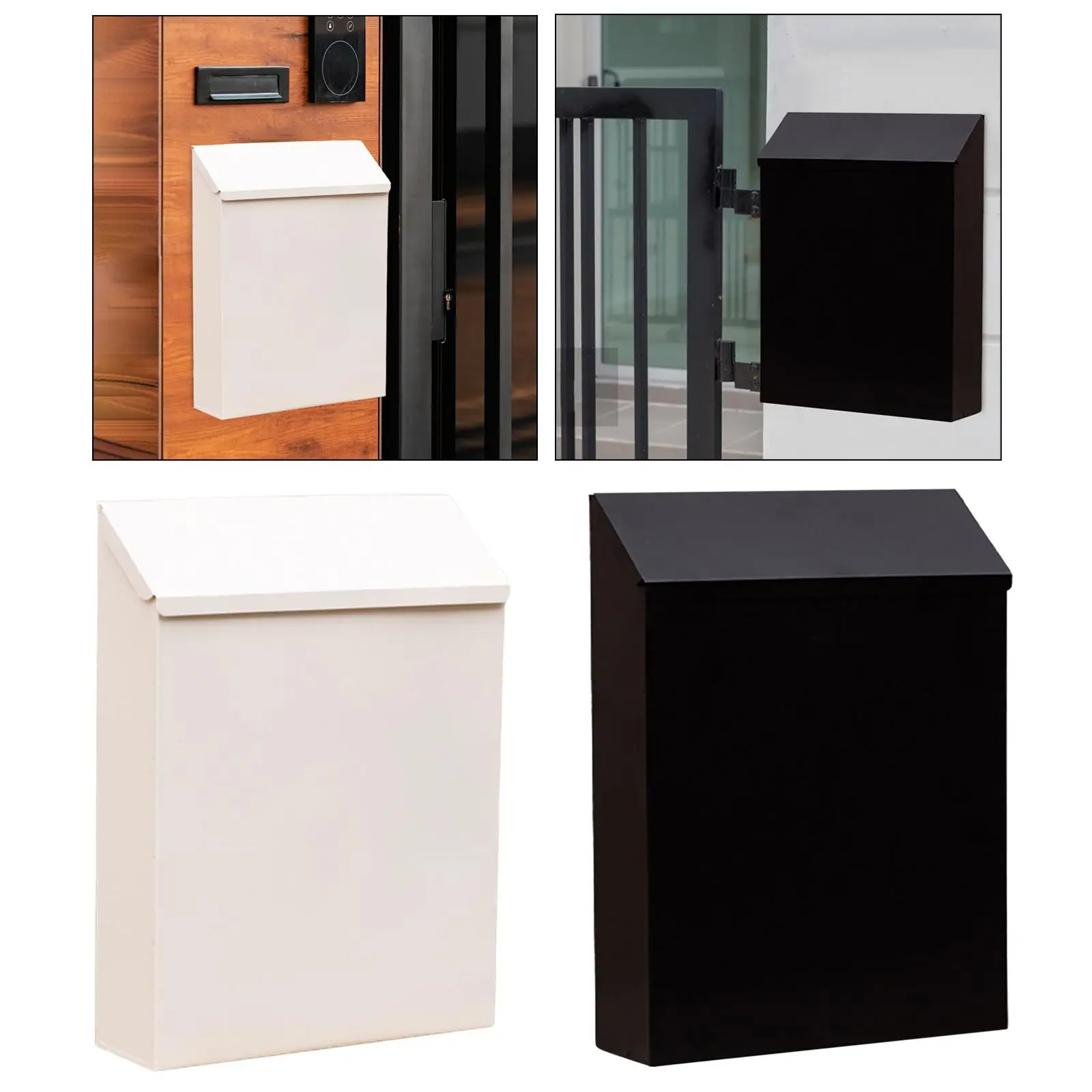 Wall Mounted Mailbox Wall Hanging Mail Box for Outdoor Front