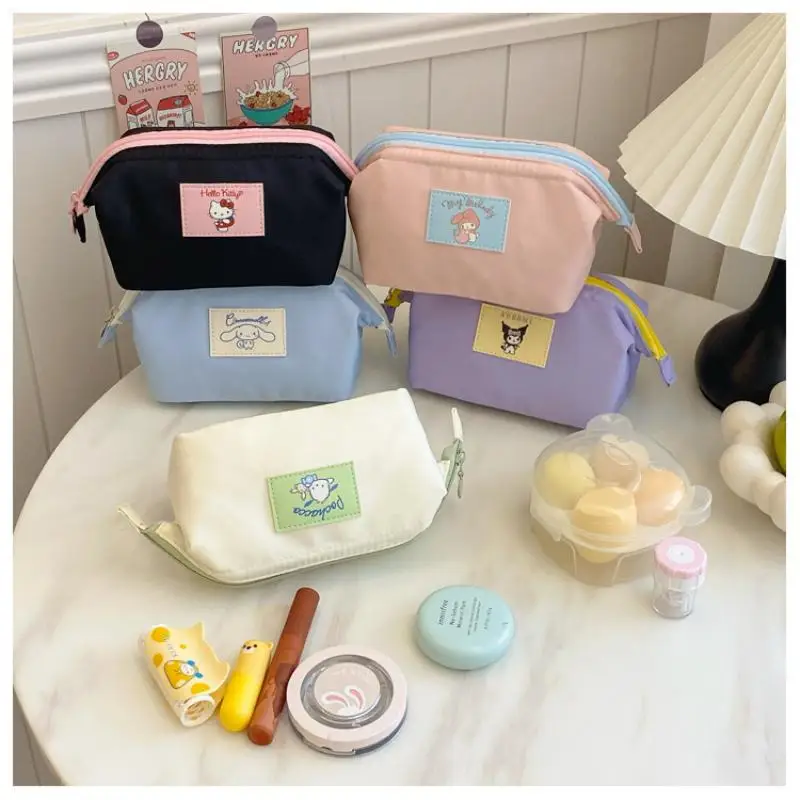 

Fashion Cute Mini Sanrios Kuromi My Melody Cosmetic Bag Good-Looking Portable Pencil Case Storage Bag Cartoon Festival Gift