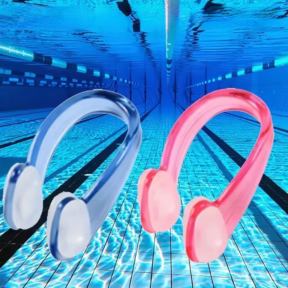 Professional Swim Training Nose Clip Inhalation Silicone Non-slip Clips Comfort Waterproof Swimming Nose Protector for Children