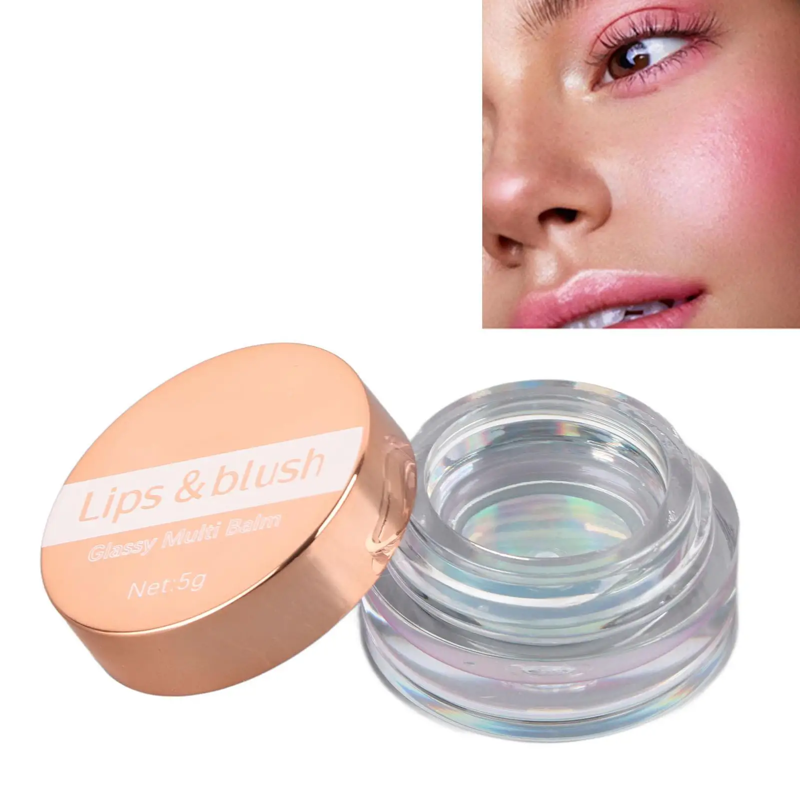 Color change Cream Blush 0.2oz - Glitter Waterproof Moisturizing Rouge per una lunga durata per il trucco