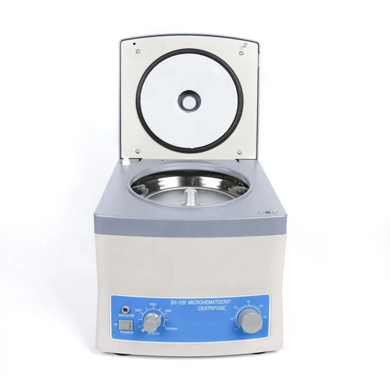 Laboratory SH120 High Speed Centrifuge Machine Diameter 1.5 by 75mm 24pcs Capillary Tube Micro Hematocrit Centrifuge