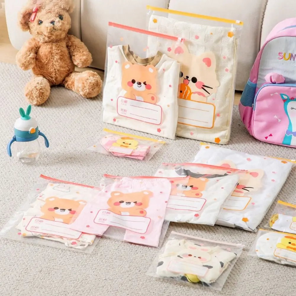 10 pçs multi-tamanho classificado saco de armazenamento portátil viagem selado saco de pano do bebê/bolsa de fraldas multifuncional organizador saco