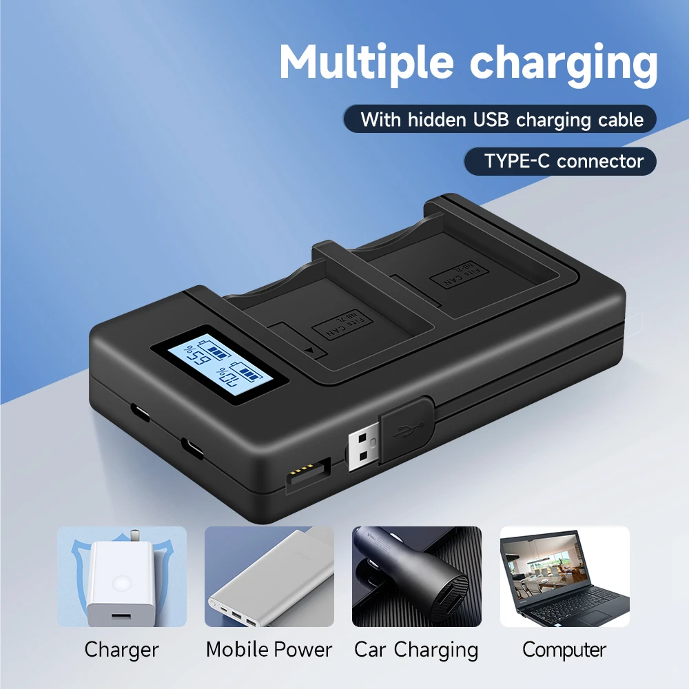 PALO 1800mAh NB-7L NB 7L NB7L батарея + LCD двойное зарядное устройство USB Type C порт для Canon PowerShot G10 G11 G12 SX30 цифровая камера