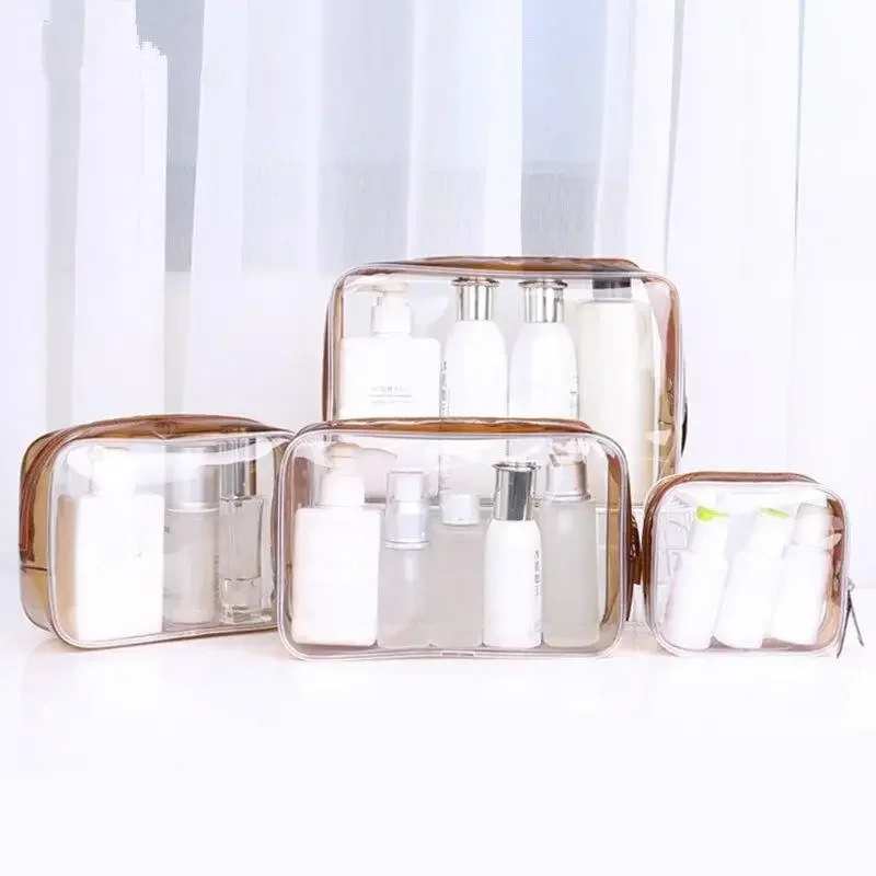 Transparent Cosmetic Bag Clear Zipper Travel Make Up Case Women Makeup Beauty Organizer Toiletry Wash Bath Storage Pouch