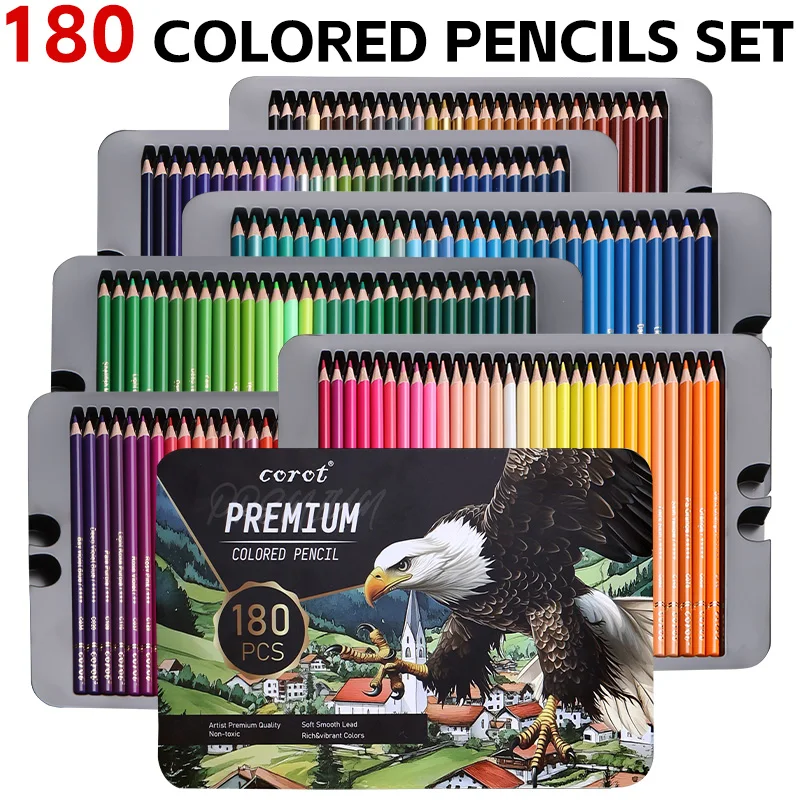 

180 Colours Oil Colored Pencils Soft Core Drawing Sketches Pencil Art Painting Sketch Pencil Colouring Drawing Art Set