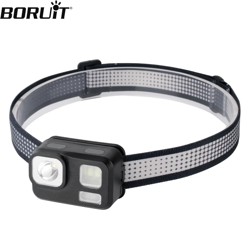 

BORUiT B29 Mini LED Headlamp Red Light 500LM 8-Modes Waterproof Headlight Powerful Head Torch AAA Battery Camping Fishing Light