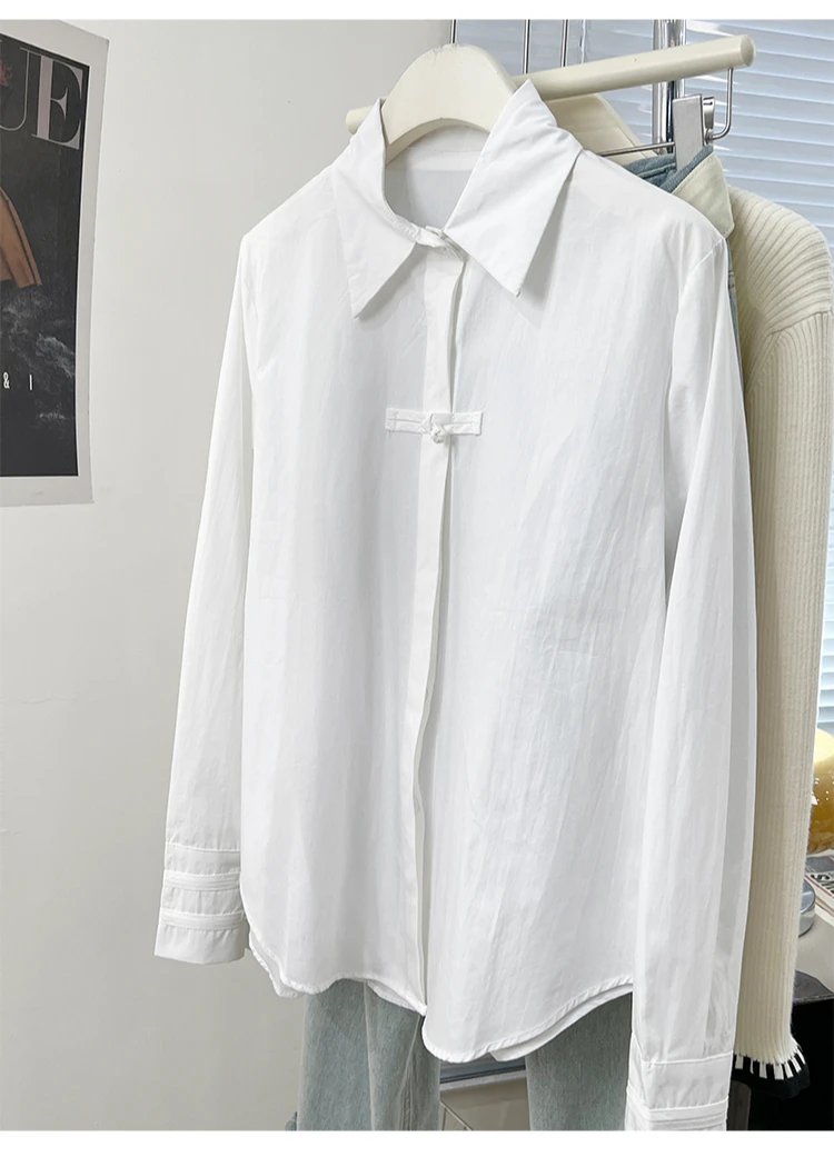 Blusa de verano para mujer, camisa de primavera, blusa para mujer, Maxi Blusas de gasa, informal, elegante, Vintage, manga larga, holgada de gran tamaño, blanca