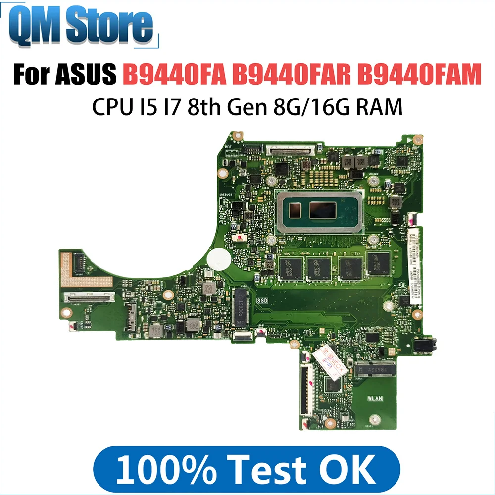 

B9440FA Mainboard For ASUS B9440 B9440FAV B9440FA B9440FAR B9440FAM B9440UA Laptop Motherboard CPU I5 8th Gen 8G RAM