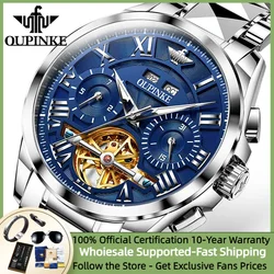 OUPINKE 3236 Original Genuine Men's Watches Automatic Mechanical Wristwatch Sapphire Mirror Tungsten steel Waterproof Watch Man