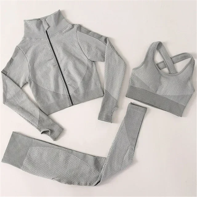 2024 Seamless Yoga Suit Women's Shock-proof Yoga Wear Sports Vest Underwear High-waisted Yoga Pants Fitness Pants Gym Set Women