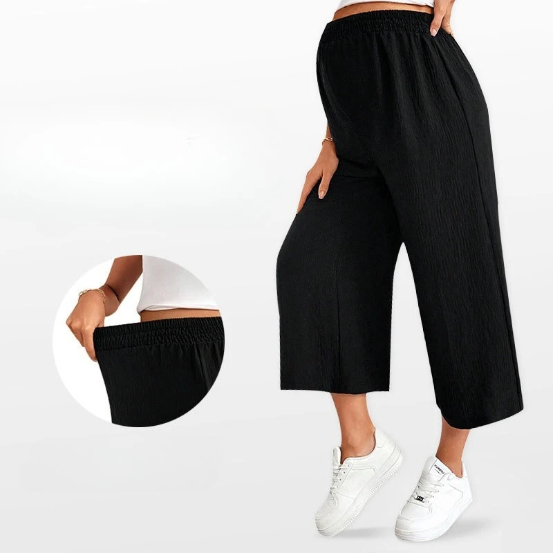 

Autumn Pregnant Woman Casual Wide-leg Pants Loose Wear Trousers Straight Maternity Pants