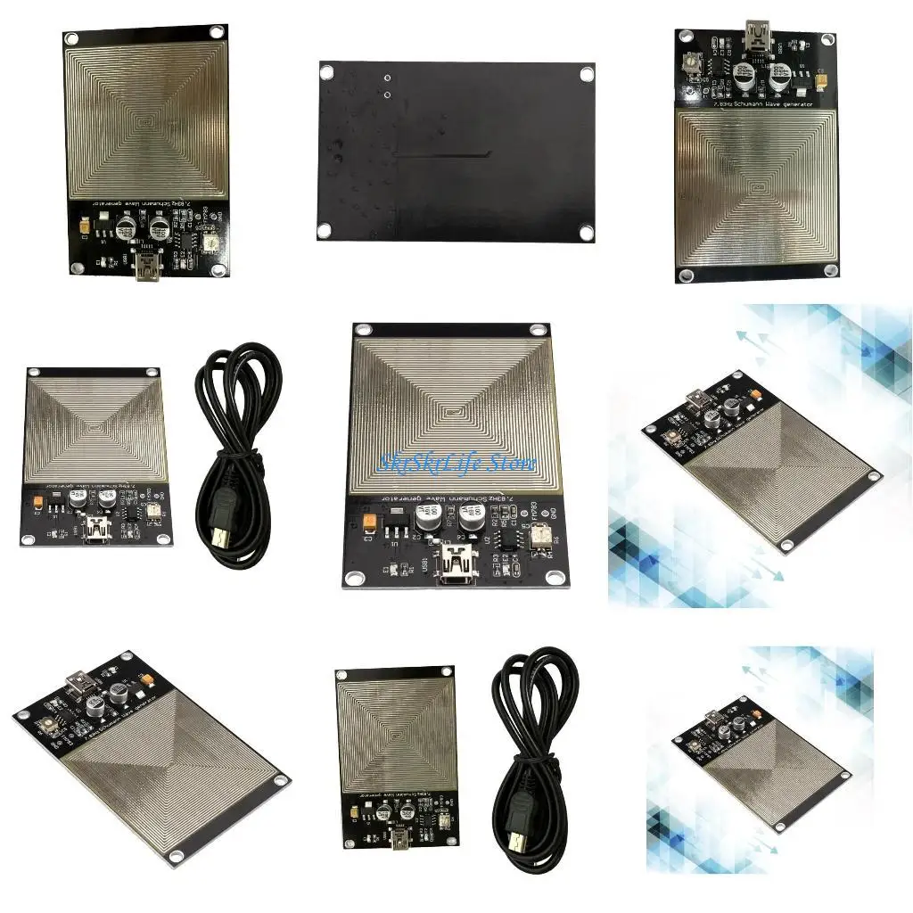 

E65E Генераторы волн Шумана FM783 Адаптер передатчика Супернизкочастотные генераторы импульсных волн 7,83 Гц с USB-кабелем