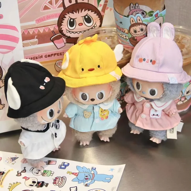 

Cute Labubu Doll Clothes 17cm labubu Doll Changing Clothes Kindergarten Cotton Doll Clothes School Uniform Circle Doll