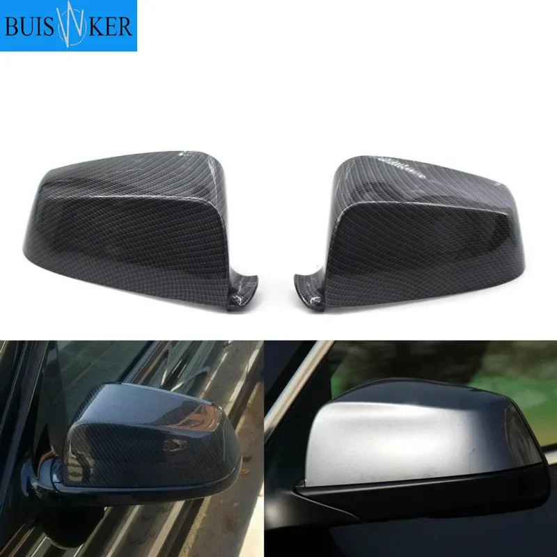 

1 Pair Rear View Mirror Cover Caps for BMW E60 E61 F10 F11 F01 F02 5/6/7 Series 2008-2013 Gloss Black Side Mirror Covers